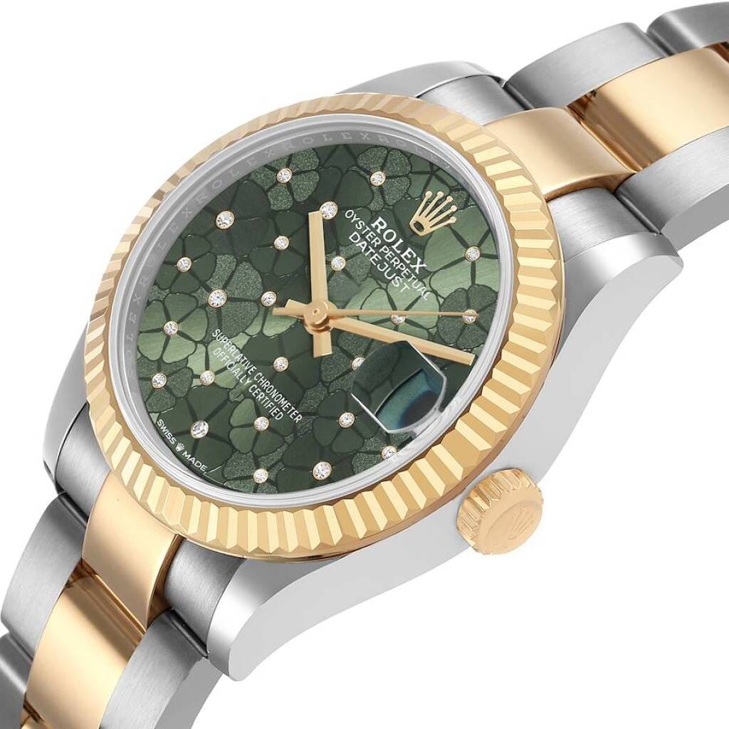 Datejust (Reference 278273). A 31mm yellow gold stainless steel diamond-set automatic wristwatch with date. 2019