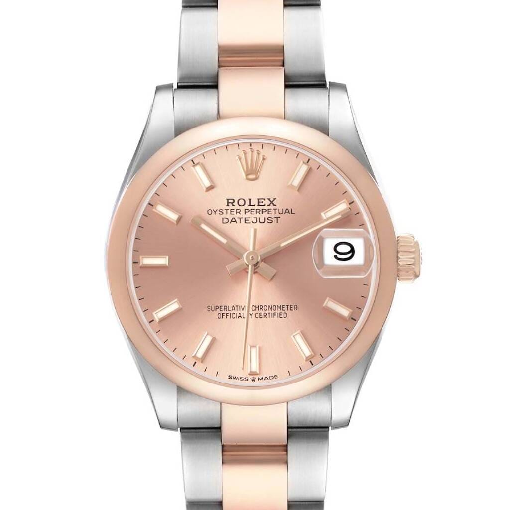 Datejust (Reference 278241). A 31mm rose gold stainless steel automatic wristwatch with date. 2019