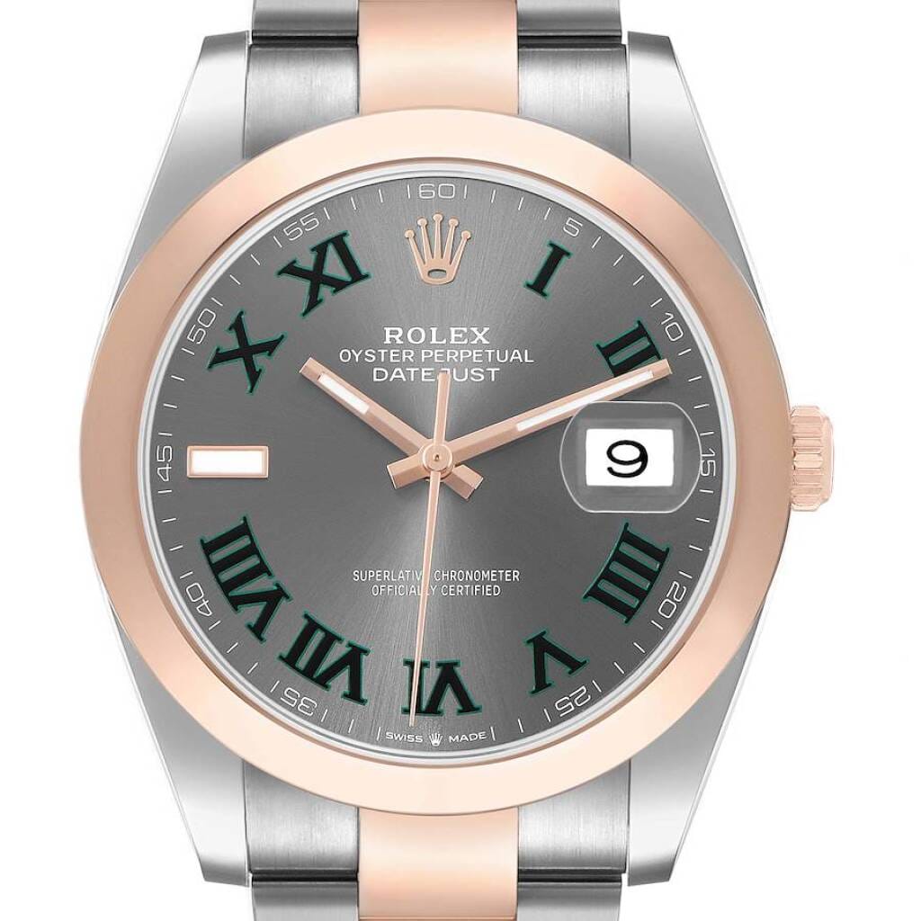 Datejust 'Wimbledon' (Reference 126301). A 41mm rose gold stainless steel automatic wristwatch with date. 2021