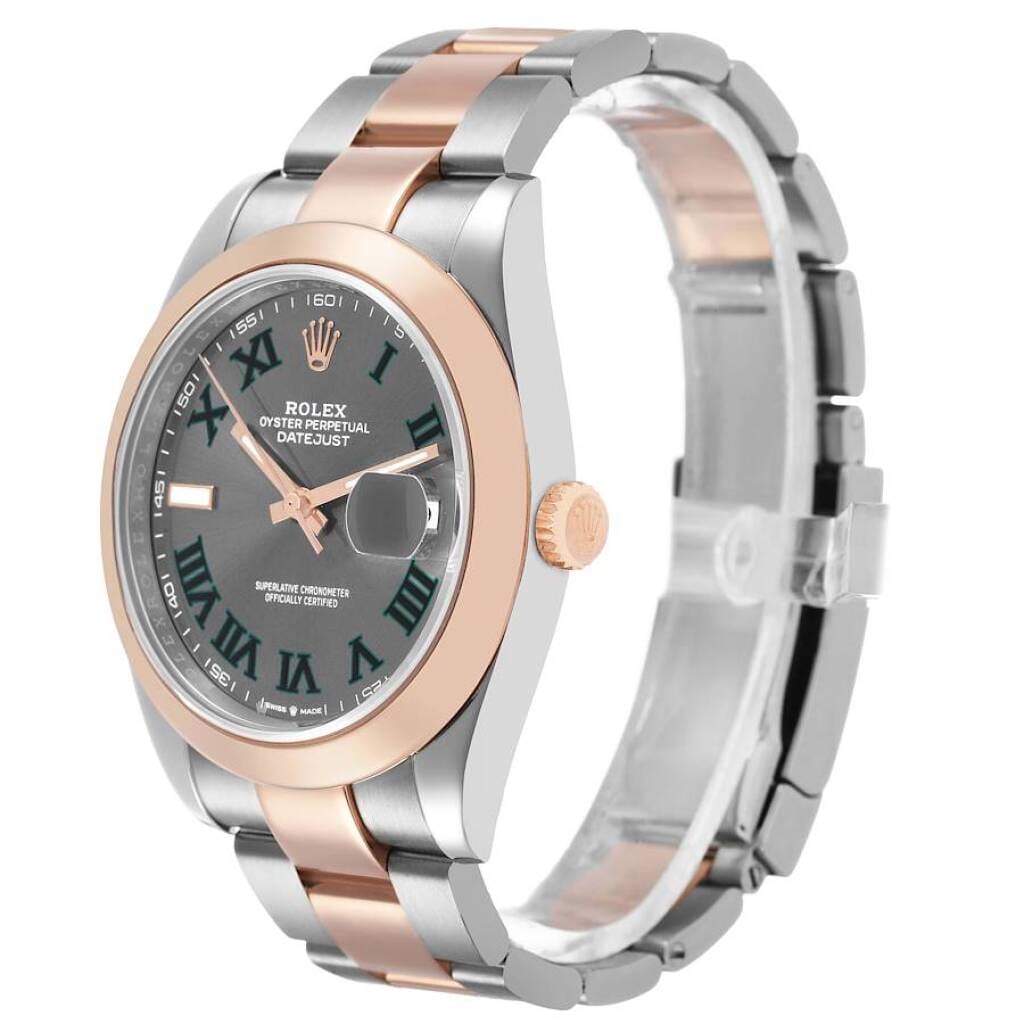 Datejust 'Wimbledon' (Reference 126301). A 41mm rose gold stainless steel automatic wristwatch with date. 2021