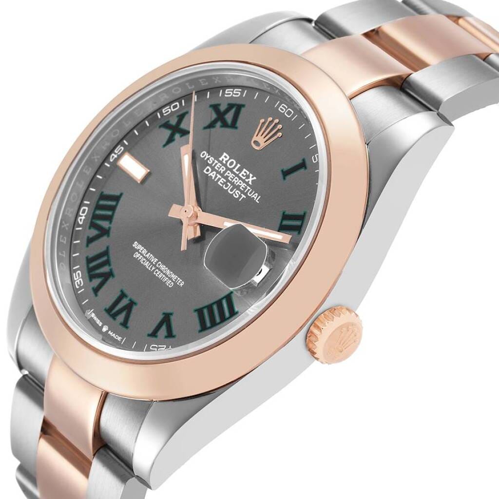 Datejust 'Wimbledon' (Reference 126301). A 41mm rose gold stainless steel automatic wristwatch with date. 2021