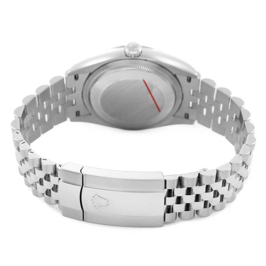 Datejust (Reference 126234). A 36mm white gold stainless steel diamond-set automatic wristwatch with date.