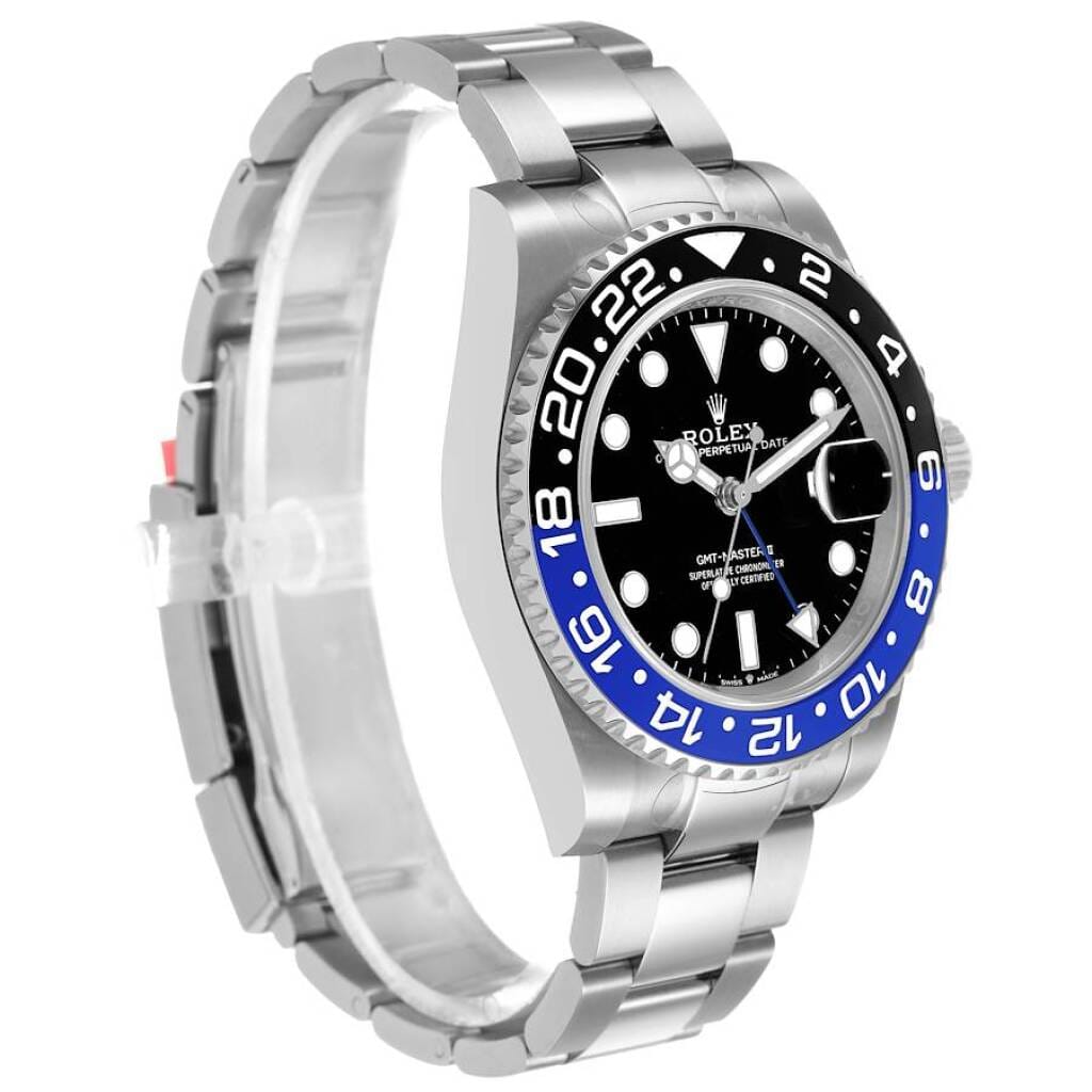 GMT-Master II 'Batman' (Reference 126710BLNR). A 40mm unworn stainless steel automatic wristwatch with date and dual time. 2026