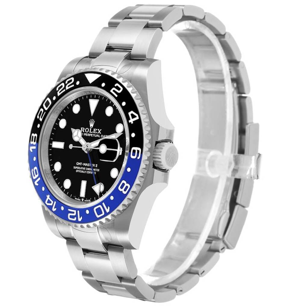 GMT-Master II 'Batman' (Reference 126710BLNR). A 40mm unworn stainless steel automatic wristwatch with date and dual time. 2026
