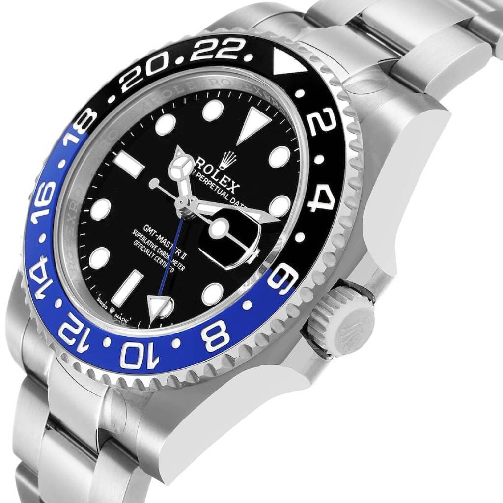 GMT-Master II 'Batman' (Reference 126710BLNR). A 40mm unworn stainless steel automatic wristwatch with date and dual time. 2026