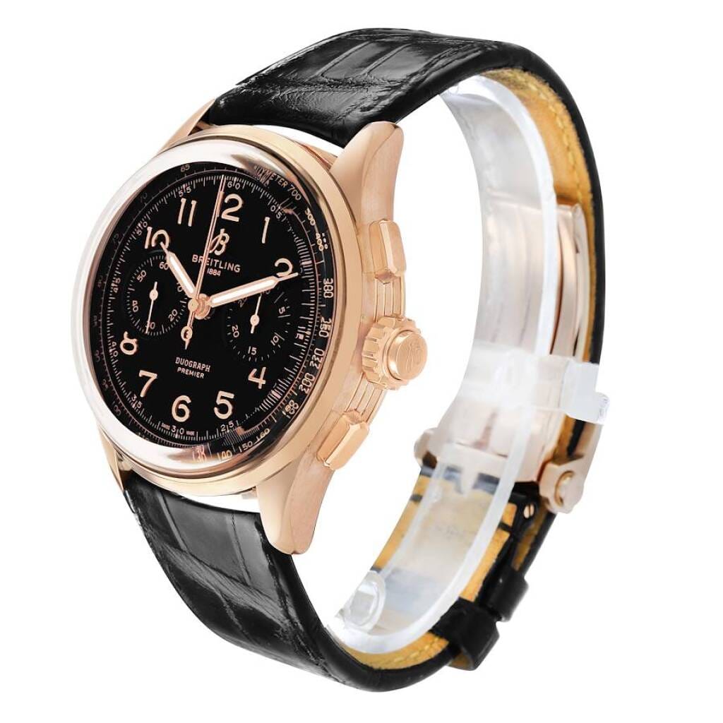 Premier B15 Duograph (Reference RB1510251B1P1). A 42mm rose gold manual wind wristwatch with split second chronograph.