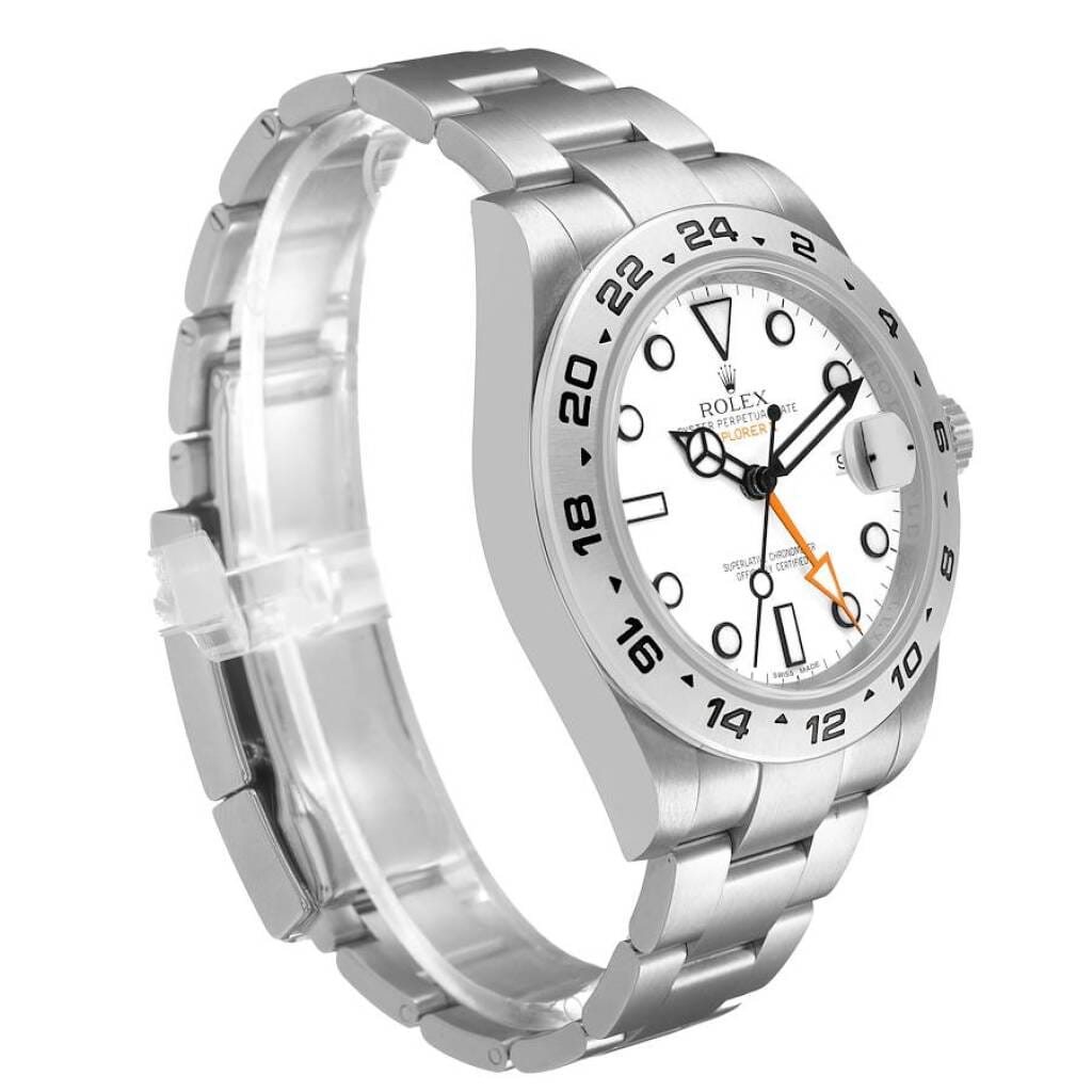 Explorer II 'Polar' (Reference 216570). A 42mm stainless steel automatic wristwatch with date and dual time. 2012