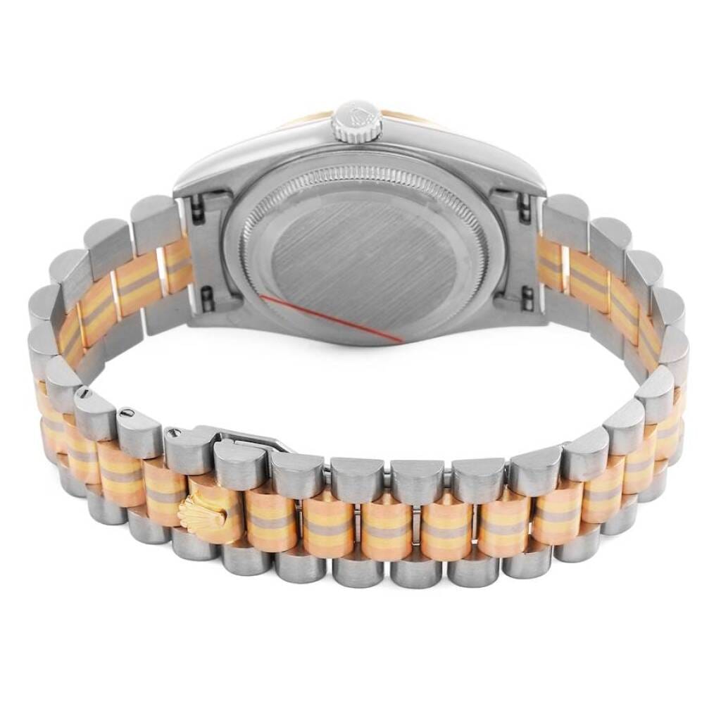 President Day-Date Tridor (Reference 18239BIC). A 36mm yellow white rose gold diamond-set automatic wristwatch with date and day. 1990-1991