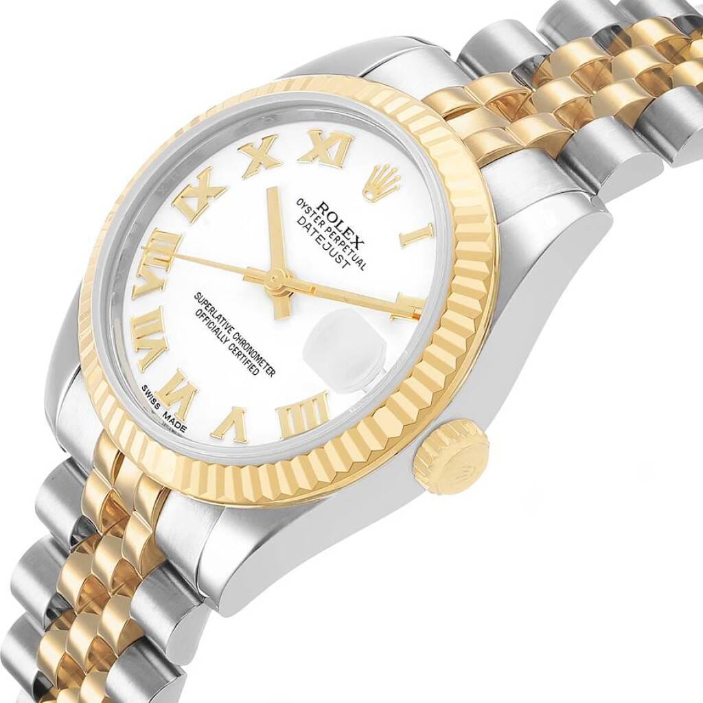 Datejust (Reference 178273). A 31mm yellow gold stainless steel automatic wristwatch with date.