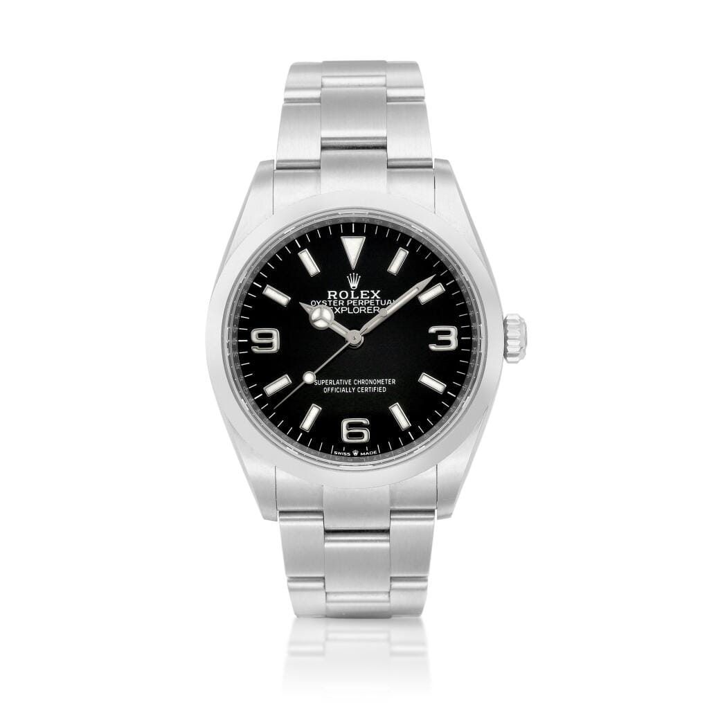 Explorer (Reference 124270). A 36mm stainless steel automatic wristwatch. 2024