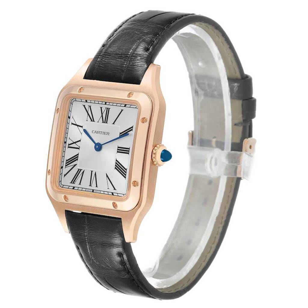 Santos Dumont Large (Reference WGSA0021). A 43.5mm rose gold quartz wristwatch. 2021