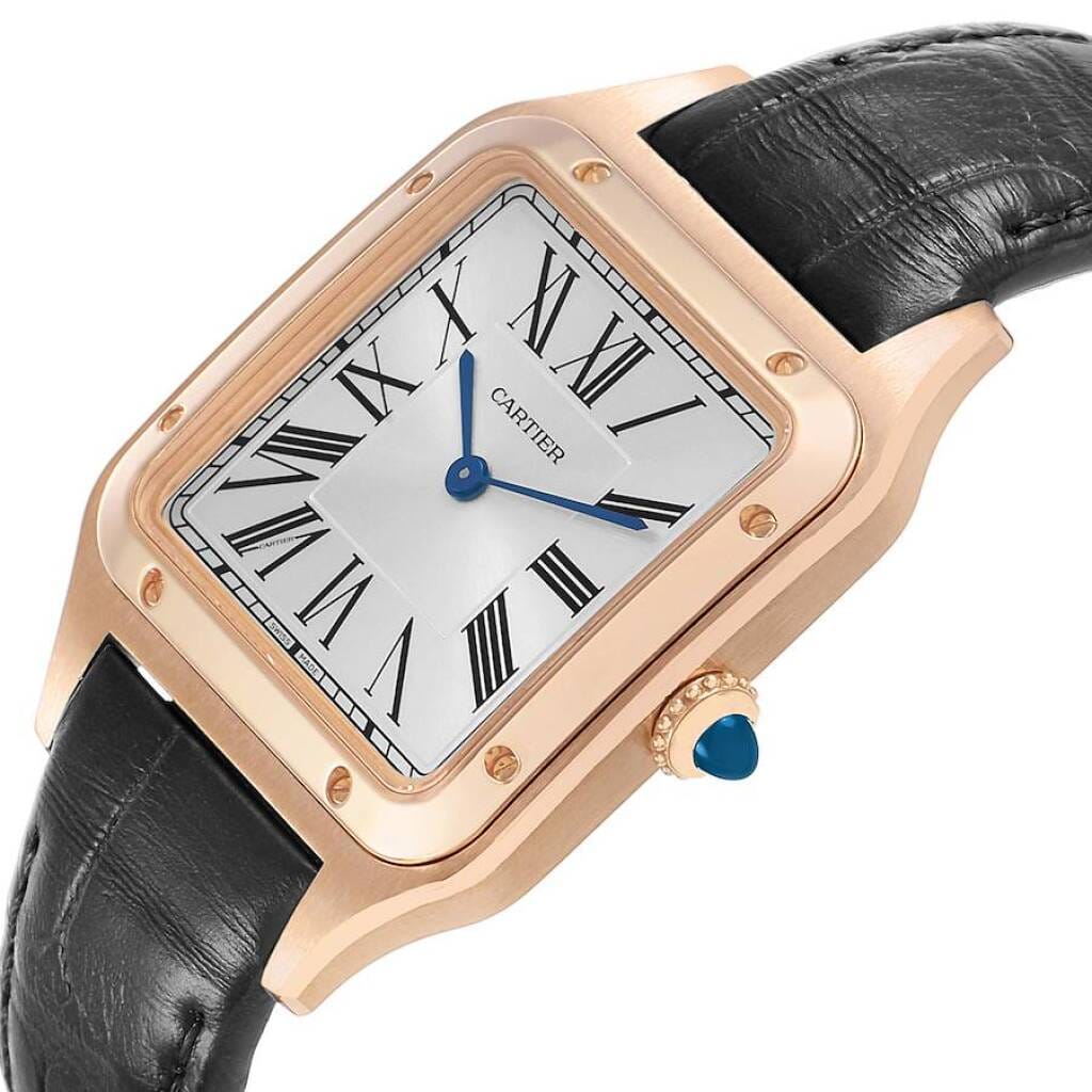 Santos Dumont Large (Reference WGSA0021). A 43.5mm rose gold quartz wristwatch. 2021