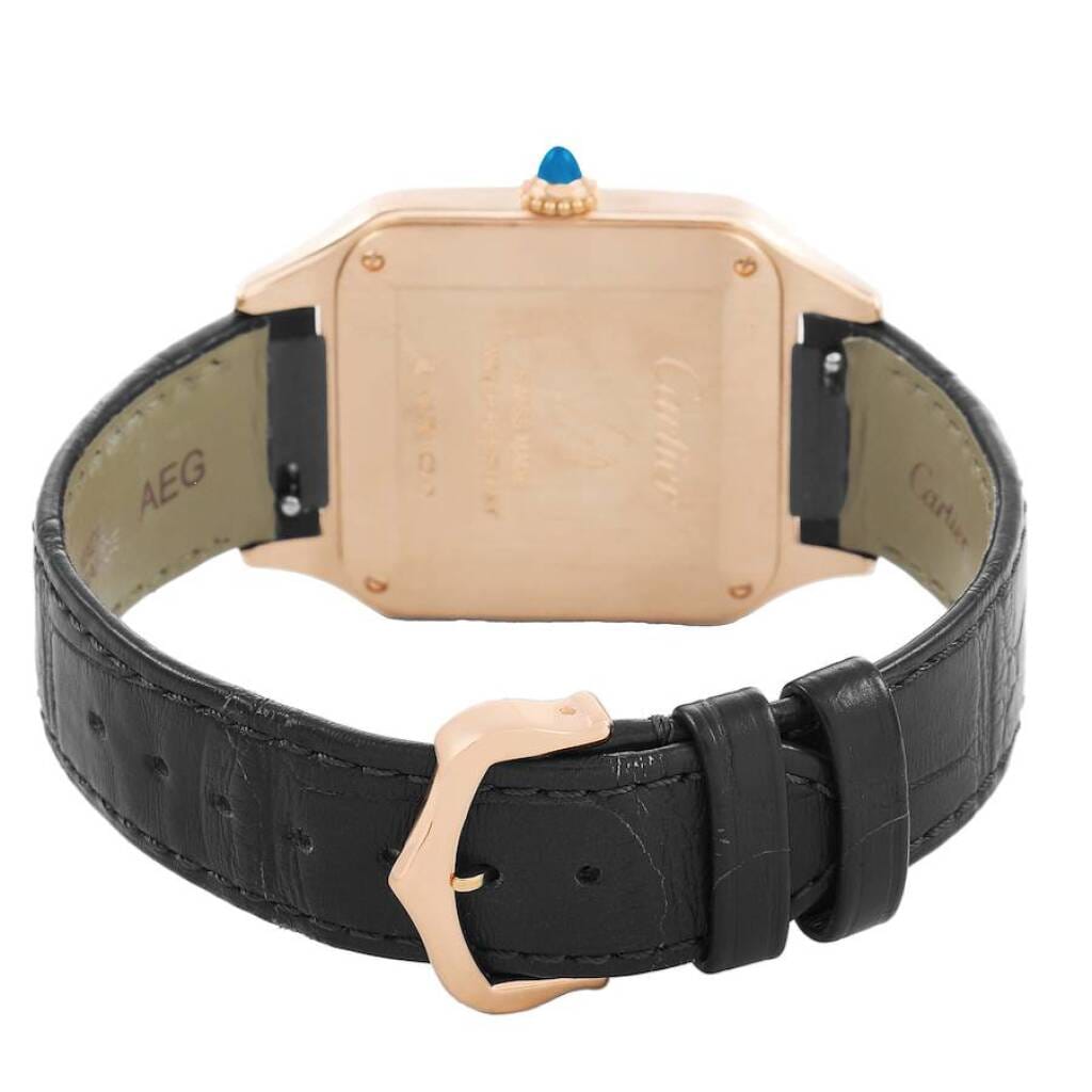 Santos Dumont Large (Reference WGSA0021). A 43.5mm rose gold quartz wristwatch. 2021