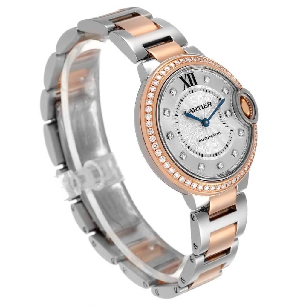 Ballon Bleu (Reference W3BB0023). A 33mm rose gold stainless steel diamond-set automatic wristwatch. Circa 2023