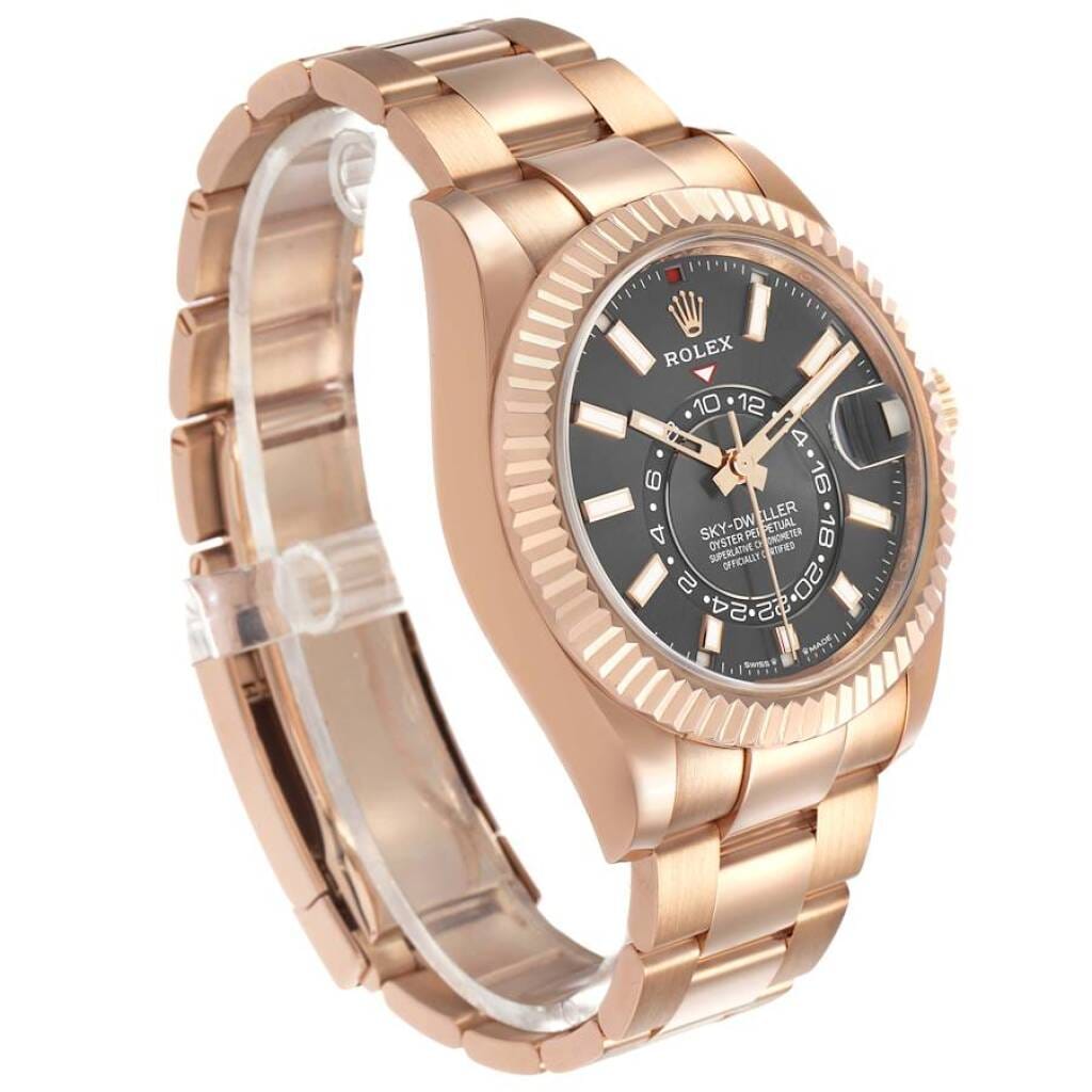 Sky-Dweller (Reference 336935). A 42mm rose gold automatic wristwatch with date and dual time. 2025