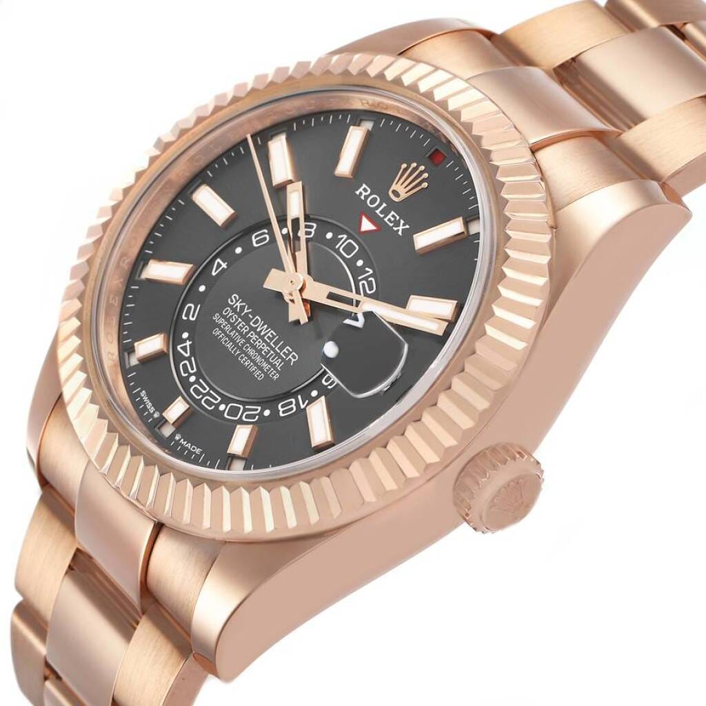 Sky-Dweller (Reference 336935). A 42mm rose gold automatic wristwatch with date and dual time. 2025