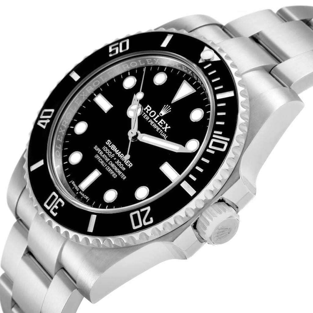 Submariner No Date (Reference 114060). A 40mm stainless steel automatic wristwatch. 2018