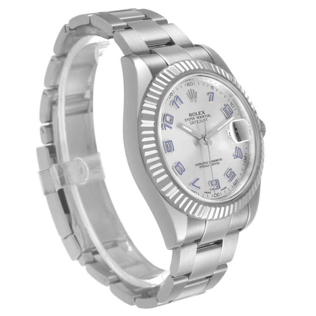 Datejust (Reference 116334). A 41mm white gold stainless steel automatic wristwatch with date.