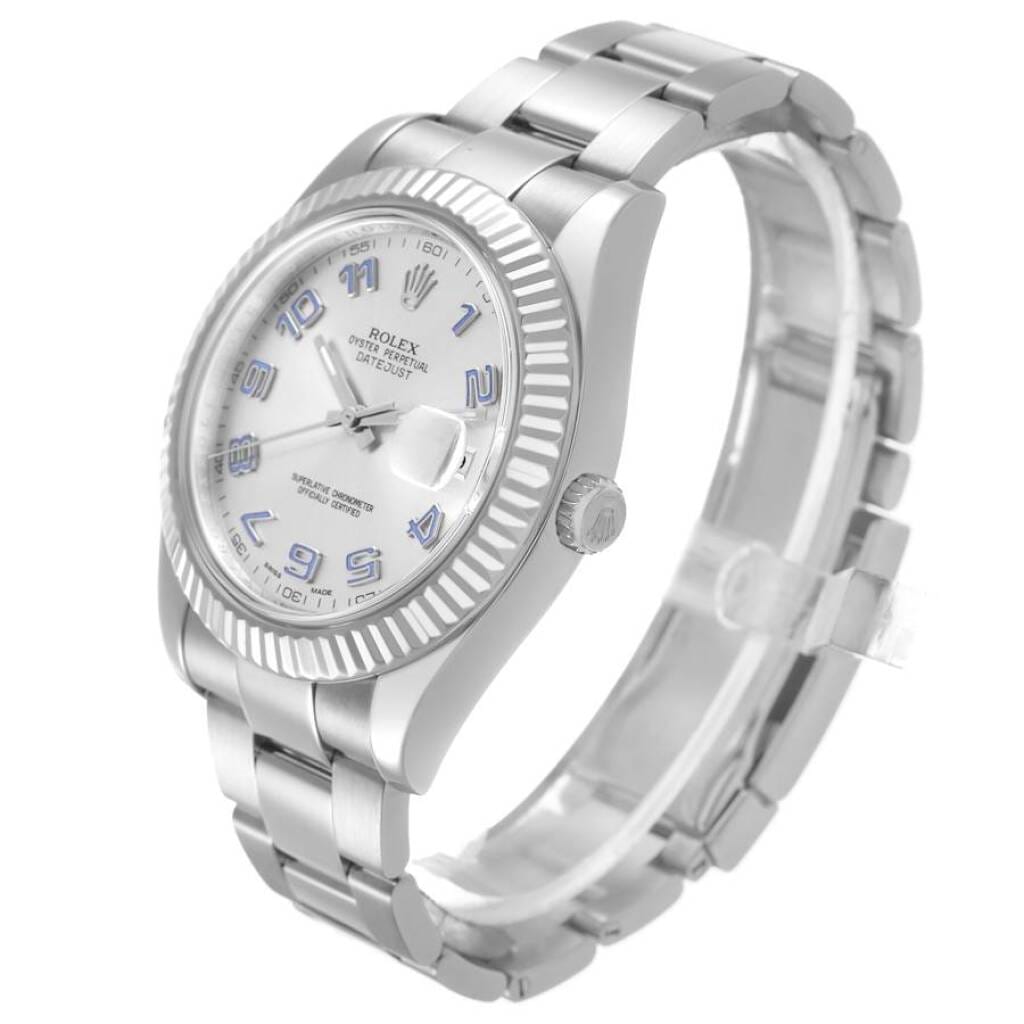 Datejust (Reference 116334). A 41mm white gold stainless steel automatic wristwatch with date.