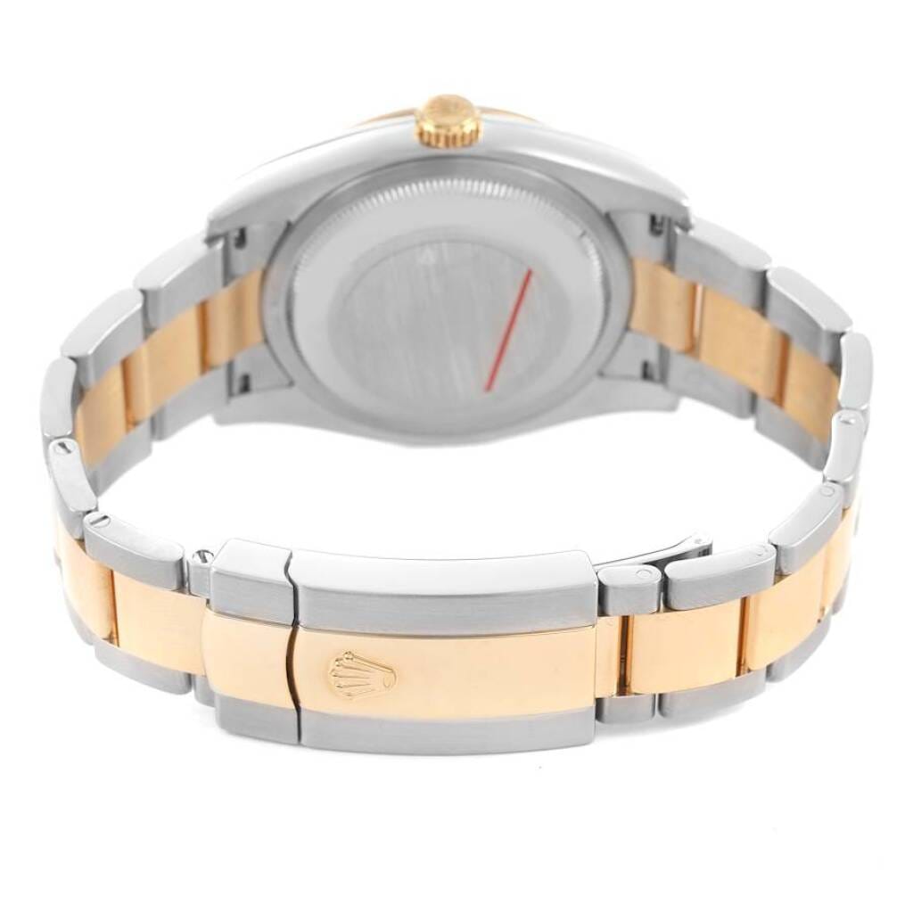 Datejust (Reference 116243). A 36mm yellow gold stainless steel diamond-set automatic wristwatch with date. 2013