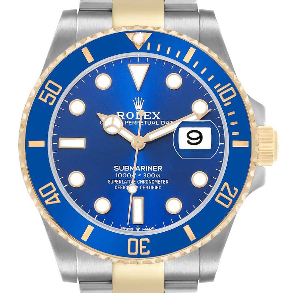 Submariner (Reference 126613LB). A 41mm yellow gold stainless steel automatic wristwatch with date. 2021