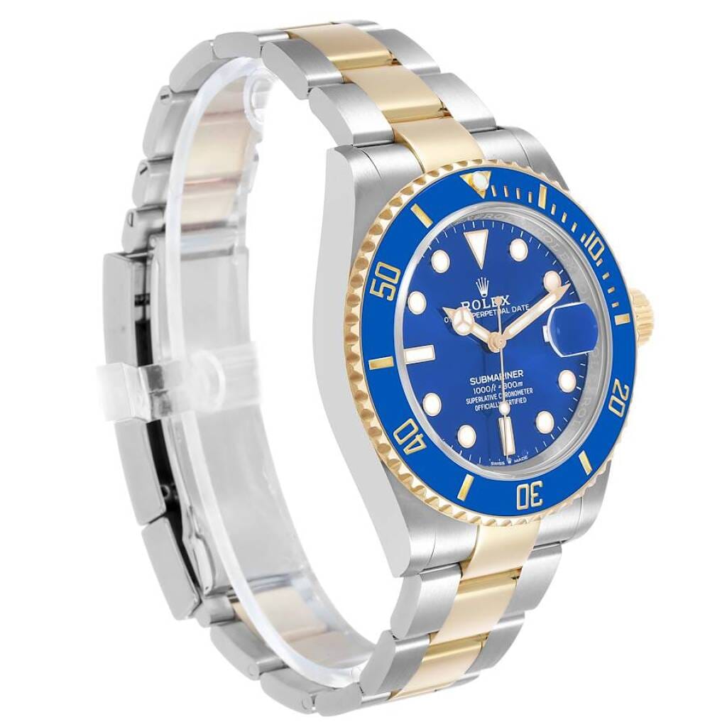 Submariner (Reference 126613LB). A 41mm yellow gold stainless steel automatic wristwatch with date. 2021