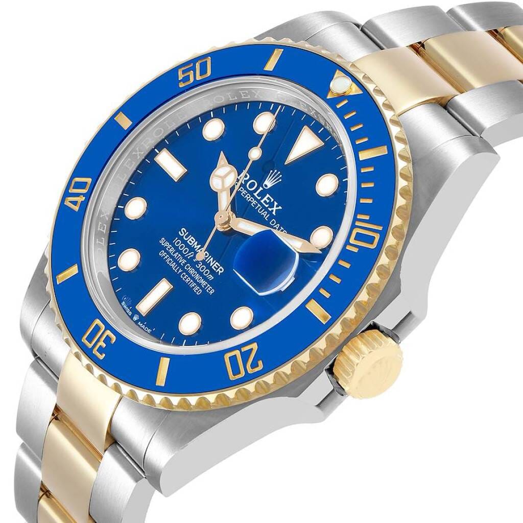 Submariner (Reference 126613LB). A 41mm yellow gold stainless steel automatic wristwatch with date. 2021