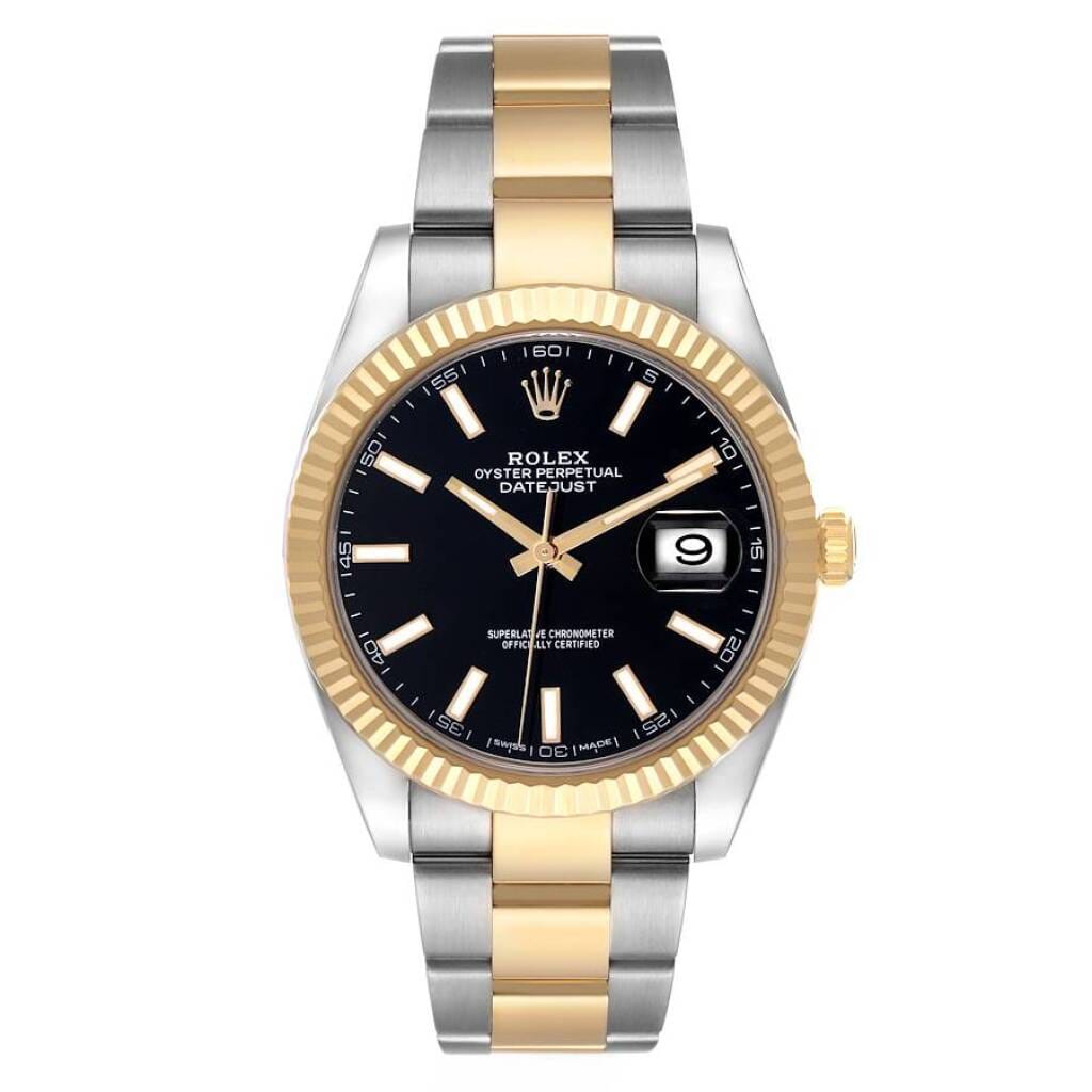 Datejust (Reference 126333). A 41mm yellow gold stainless steel automatic wristwatch with date. 2018