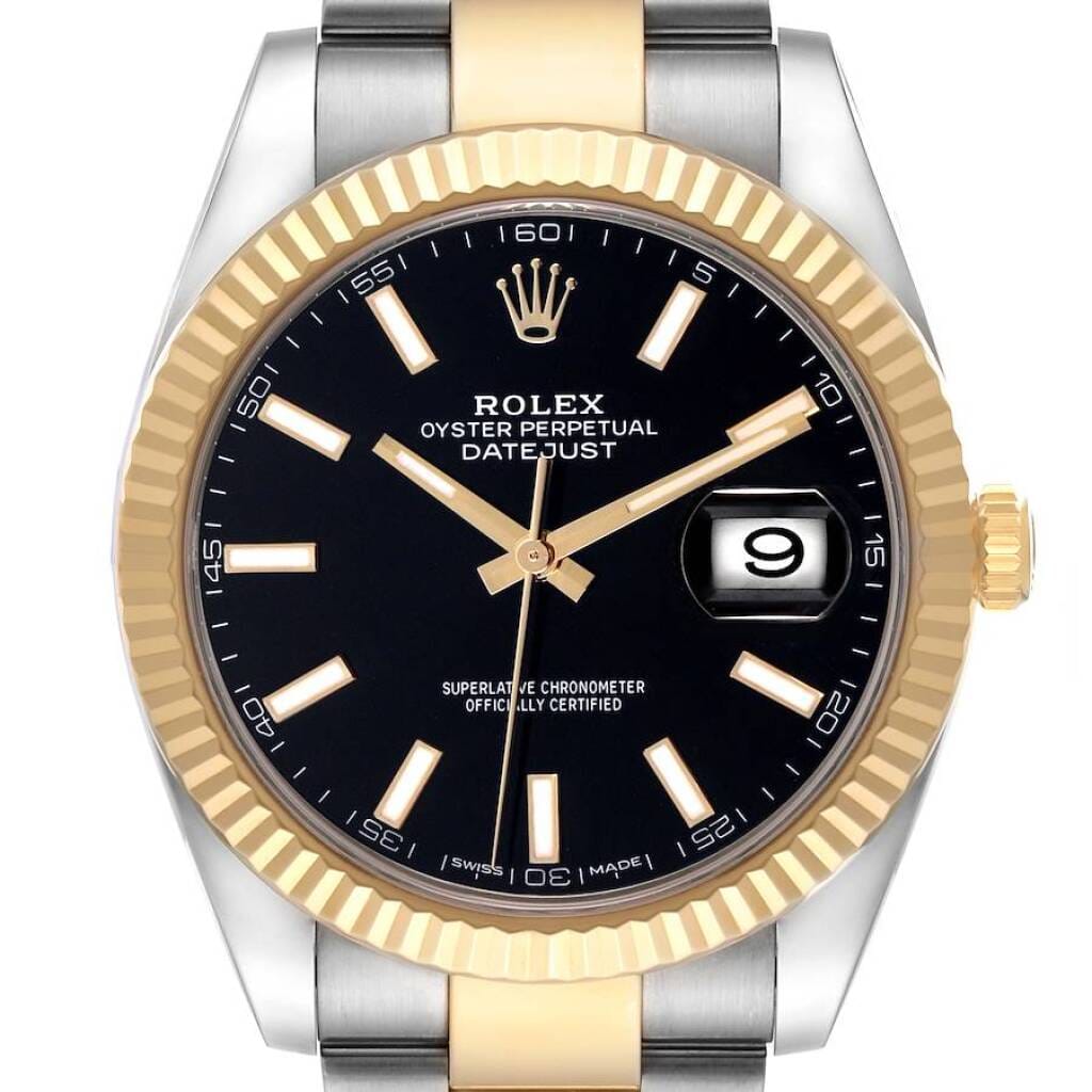 Datejust (Reference 126333). A 41mm yellow gold stainless steel automatic wristwatch with date. 2018