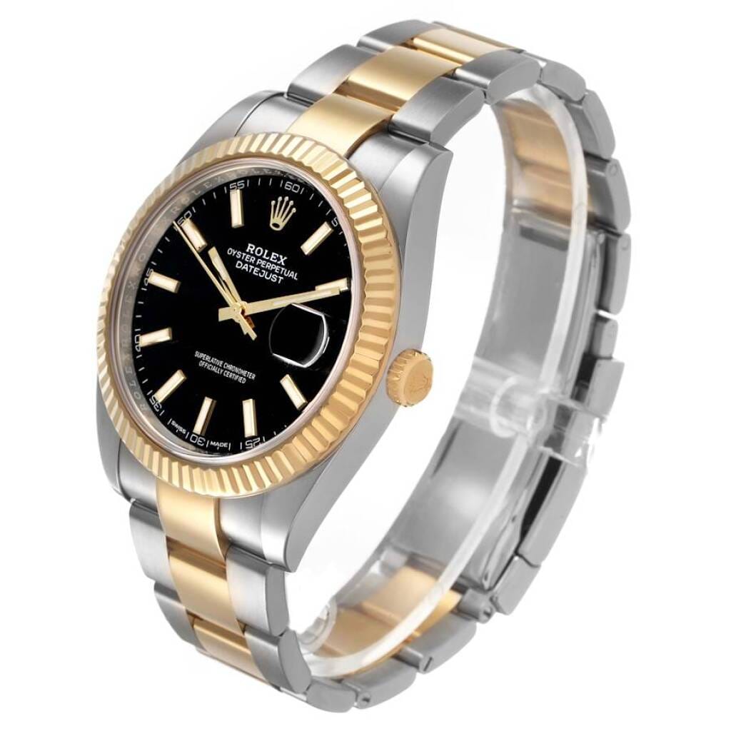 Datejust (Reference 126333). A 41mm yellow gold stainless steel automatic wristwatch with date. 2018