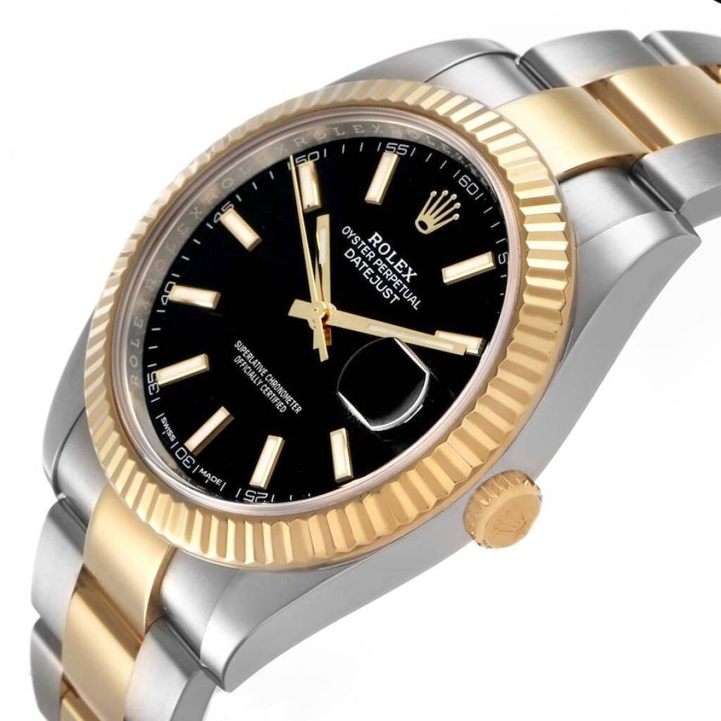 Datejust (Reference 126333). A 41mm yellow gold stainless steel automatic wristwatch with date. 2018