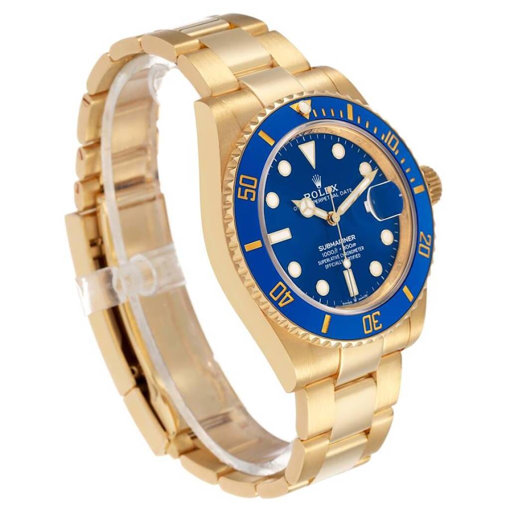 Submariner (Reference 126618LB). A 41mm yellow gold automatic wristwatch with date. 2022