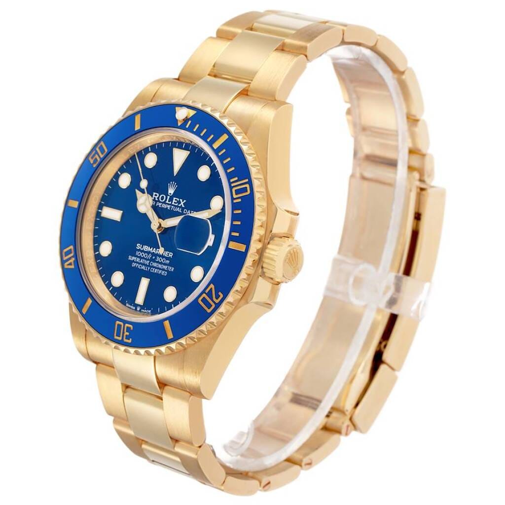 Submariner (Reference 126618LB). A 41mm yellow gold automatic wristwatch with date. 2022
