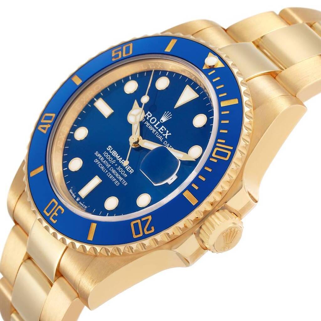 Submariner (Reference 126618LB). A 41mm yellow gold automatic wristwatch with date. 2022