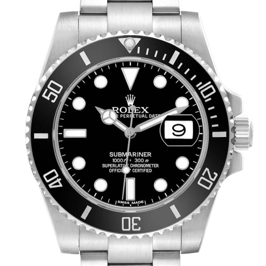 Submariner (Reference 116610LN). A 40mm stainless steel automatic wristwatch with date. 2016