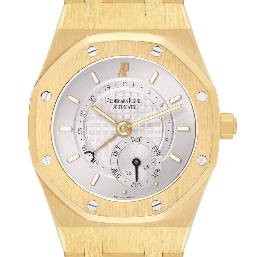Royal Oak (Reference 25920BA). A 36mm yellow gold automatic wristwatch with date, month, and annual calendar.