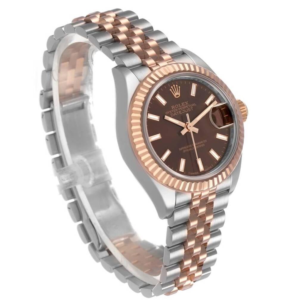 Datejust (Reference 279171). A 28mm rose gold stainless steel automatic wristwatch with date. 2017