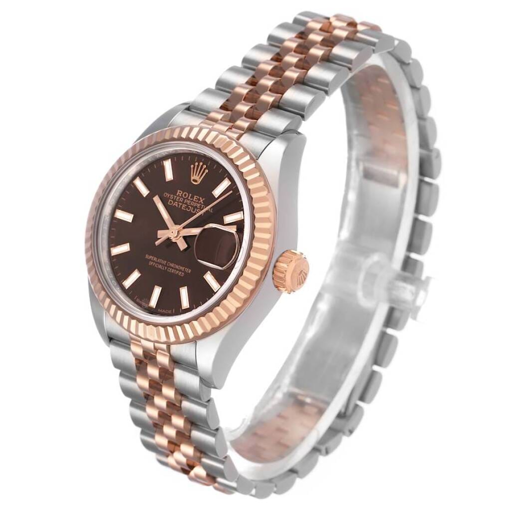 Datejust (Reference 279171). A 28mm rose gold stainless steel automatic wristwatch with date. 2017