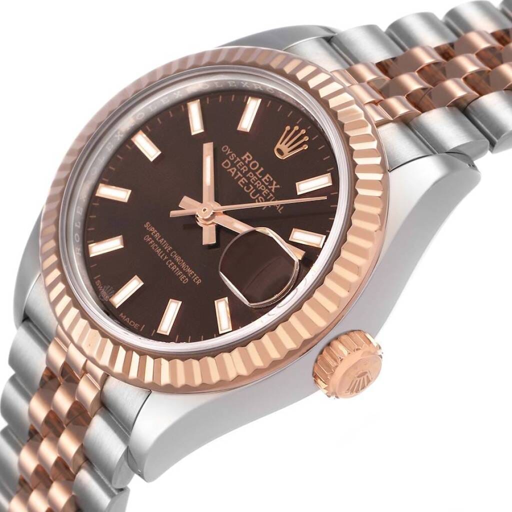 Datejust (Reference 279171). A 28mm rose gold stainless steel automatic wristwatch with date. 2017