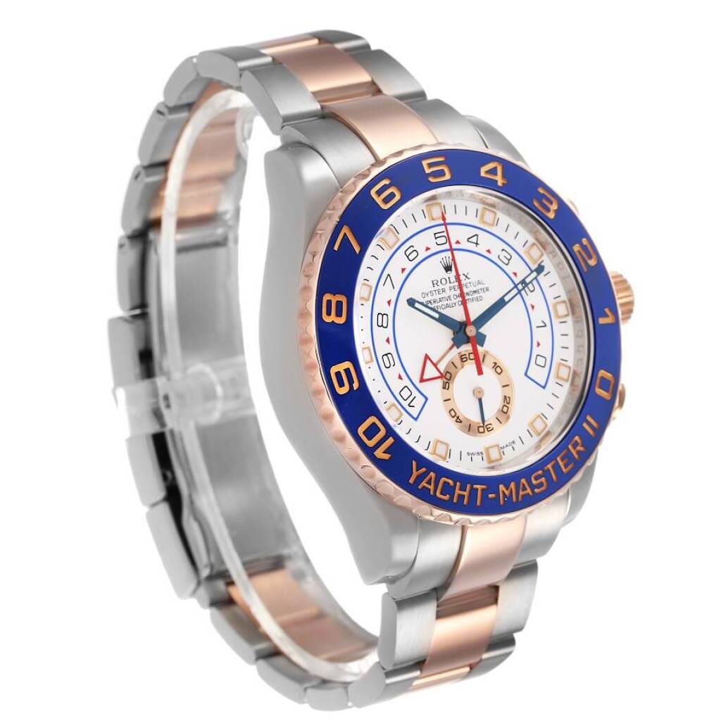 Yacht-Master II (Reference 116681). A 44mm rose gold stainless steel automatic wristwatch with chronograph. 2012