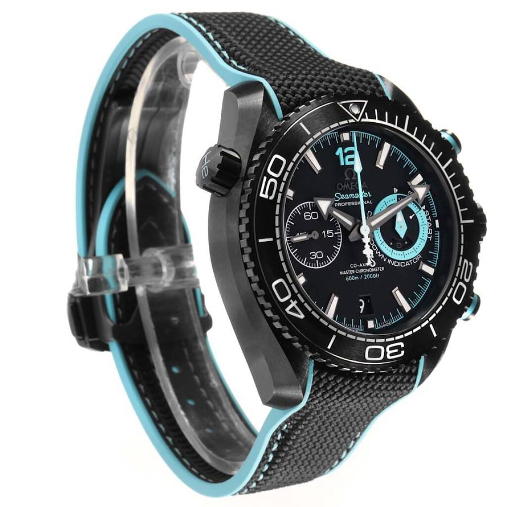 Seamaster Planet Ocean (Reference 215.92.46.51.01.003). A 45.5mm black ceramic automatic wristwatch with date and chronograph.