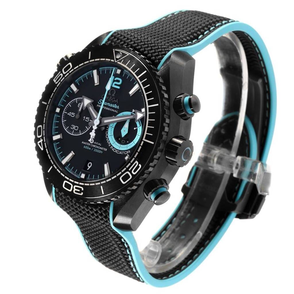 Seamaster Planet Ocean (Reference 215.92.46.51.01.003). A 45.5mm black ceramic automatic wristwatch with date and chronograph.