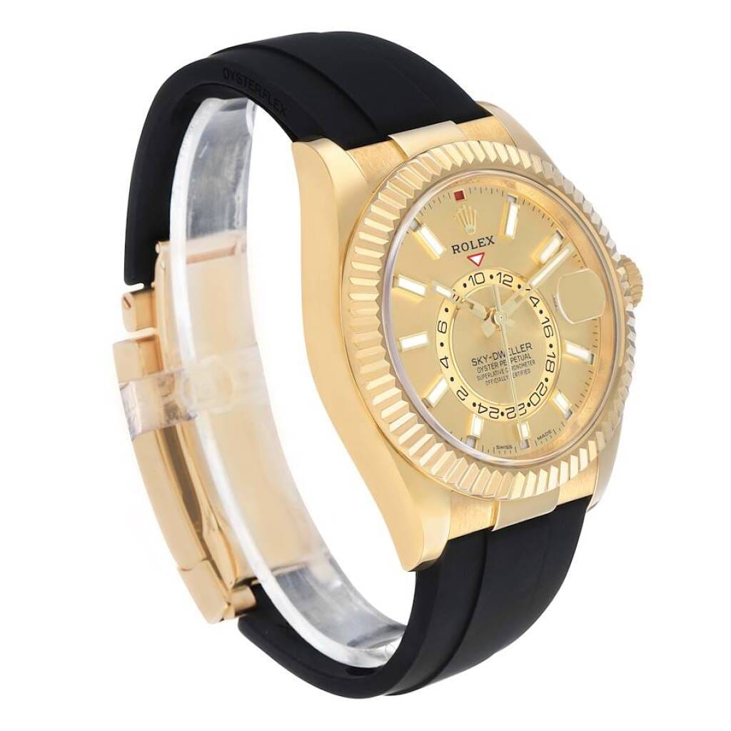 Sky-Dweller (Reference 326238). A 42mm yellow gold automatic wristwatch with date and dual time.