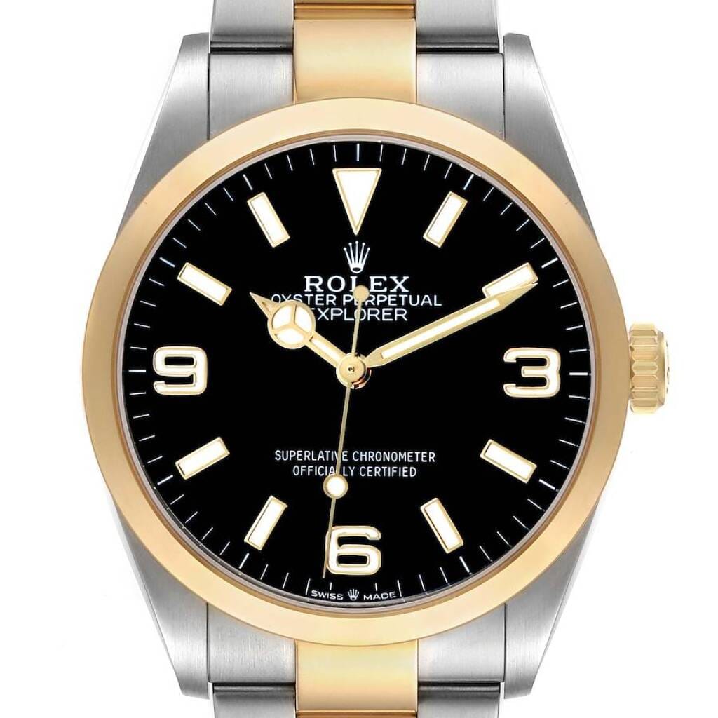 Explorer (Reference 124273). A 36mm yellow gold stainless steel automatic wristwatch. 2021