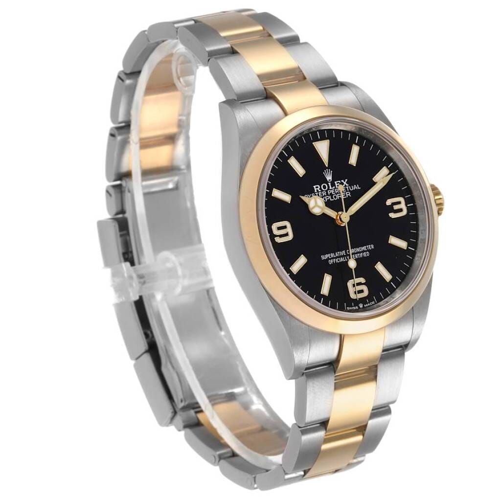 Explorer (Reference 124273). A 36mm yellow gold stainless steel automatic wristwatch. 2021