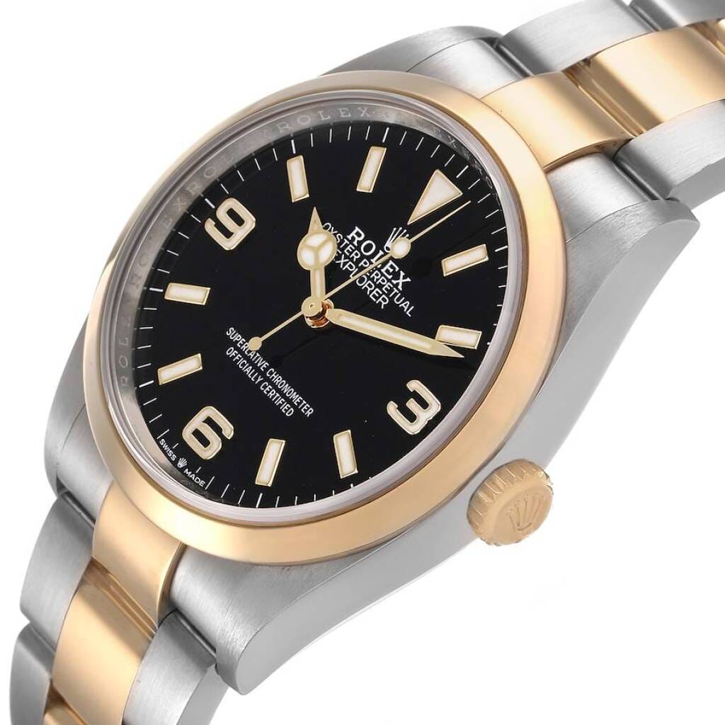 Explorer (Reference 124273). A 36mm yellow gold stainless steel automatic wristwatch. 2021