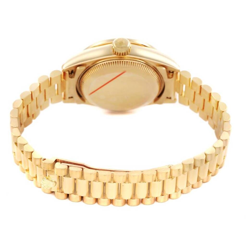 President Datejust (Reference 69038). A 26mm yellow gold diamond and ruby-set automatic wristwatch with date. 1987-1988