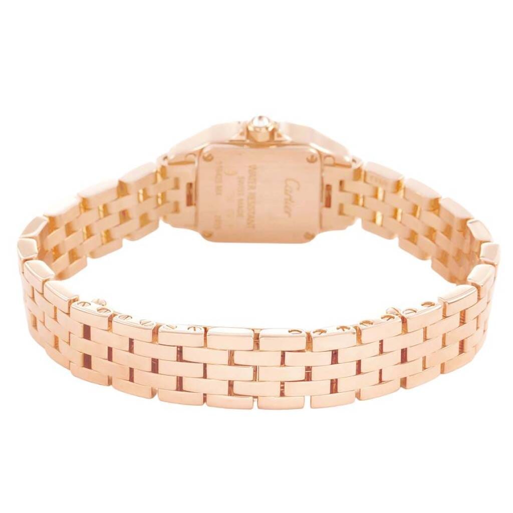 Santos Demoiselle (Reference WF9011Z8). A 20mm rose gold diamond-set quartz wristwatch.