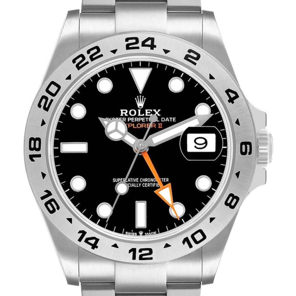 Explorer II (Reference 226570). A 42mm stainless steel automatic wristwatch with date and dual time. 2022