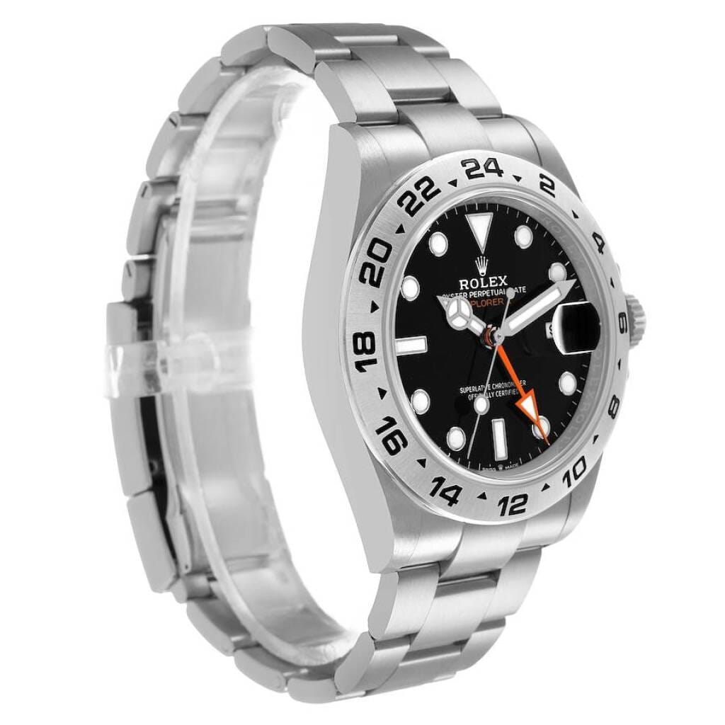 Explorer II (Reference 226570). A 42mm stainless steel automatic wristwatch with date and dual time. 2022